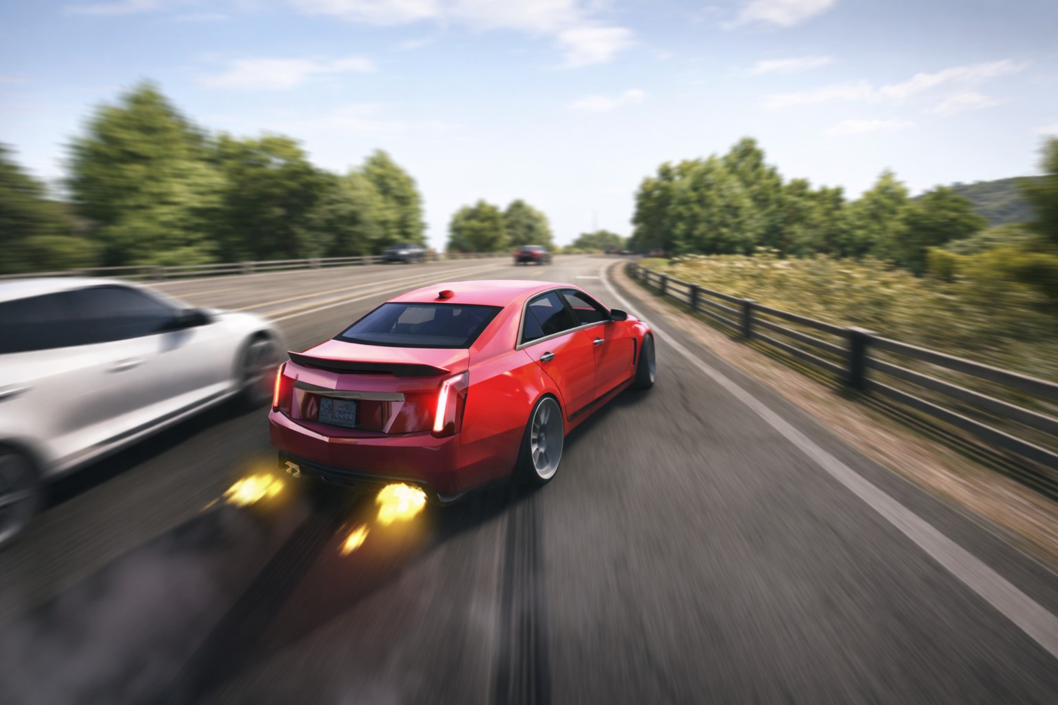 Driving game traffic screenshot